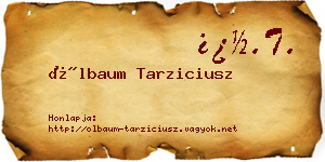 Ölbaum Tarziciusz névjegykártya